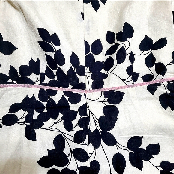 Ann Taylor LOFT Black and White w/Light Pink Summer Floral Shift Dress Size 6 - Picture 8 of 14